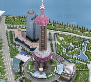 The Oriental pearl TV tower